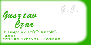 gusztav czar business card
